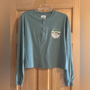 Star Wars Baby Yoda‎ Long Sleeve Shirt Size Medium